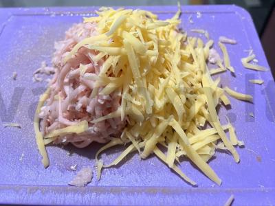 Tortilija su kumpiu ir sūriu Žingsnis 2