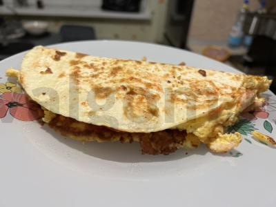 Tortilija su kumpiu ir sūriu Žingsnis 7