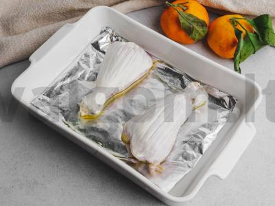 Įdarytos vištienos blauzdos su mandarinų Žingsnis 4