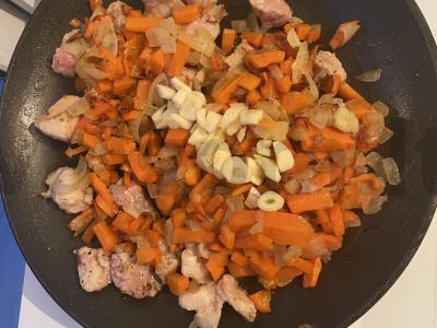 Grietininis sriuba su kiauliena Žingsnis 5