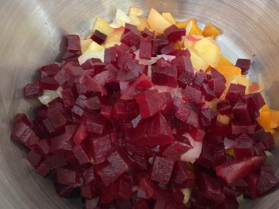 Vinegretas su skaniu žirneliu Žingsnis 5