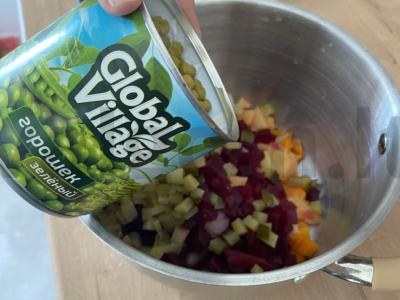 Vinegretas su skaniu žirneliu Žingsnis 7