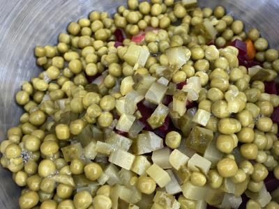 Vinegretas su skaniu žirneliu Žingsnis 8