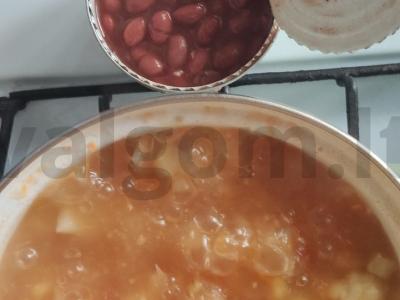 Daržovių sriuba ant mėsos sultinio Žingsnis 4