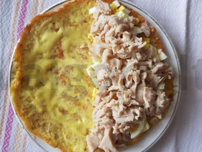 Avižų blynas su kalmarais Žingsnis 6