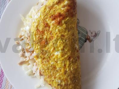 Avižų blynas su kalmarais Žingsnis 9