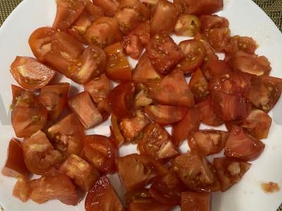 Šiltas salotas su baklažanais ir varškės sūriu Žingsnis 2