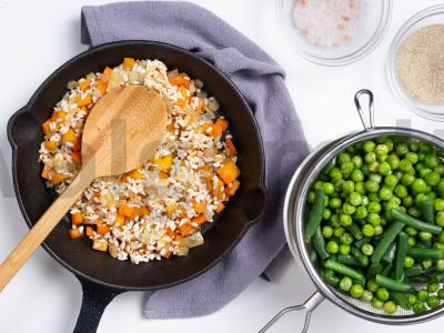 Daržovių troškinys su karneroli ryžiais Žingsnis 1