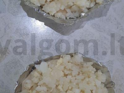 Krepšeliai su ryžiais ir kiaušiniu Žingsnis 3