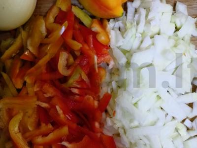 Žiemos salotos iš kopūstų ir paprikų Žingsnis 3