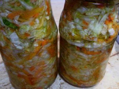 Žiemos salotos iš kopūstų ir paprikų Žingsnis 6