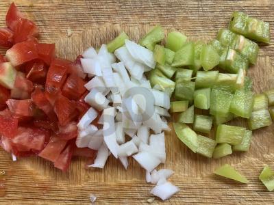 Įdarytos cukinijos su ryžiais ir daržovėmis Žingsnis 2