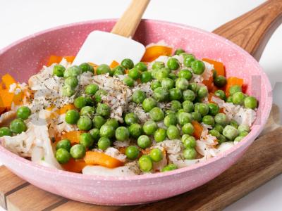 Paelija su kalakutų filė ir kalmarais Žingsnis 2