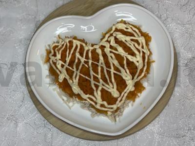 Salotas „Rubino širdis“ su vištienos krūtinėle Žingsnis 2