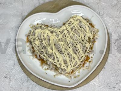 Salotas „Rubino širdis“ su vištienos krūtinėle Žingsnis 5