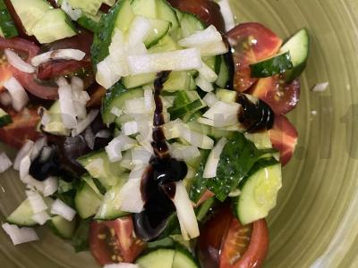 Daržovių salotas su balzaminiu padažu Žingsnis 8