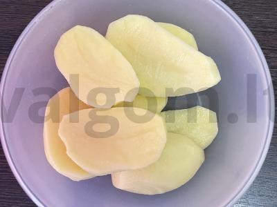 Kiaulienos nugarinė su bulvėmis ir grybais orkaitėje Žingsnis 3