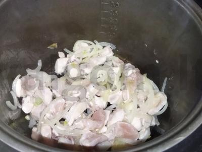 Perlovka su vištiena lėtoje viryklėje Žingsnis 2