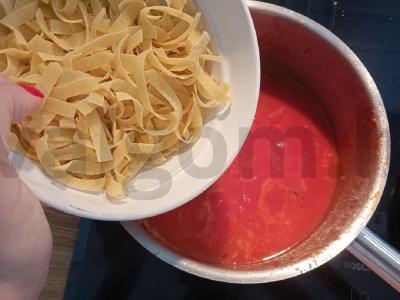 Makaronai su avinžirniais ir rūkytomis šoninėmis Žingsnis 6