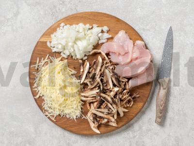 Juliens su vištiena ir grybais Žingsnis 1