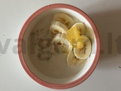 Pieninė-bananų avižinė košė Žingsnis 7