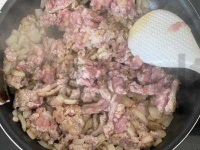 Bulvių apkepas su faršu ir pievagrybiais Žingsnis 7