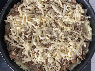 Bulvių apkepas su faršu ir pievagrybiais Žingsnis 17