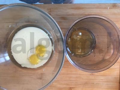 Biskvitinis tortas su apelsinų sluoksniu Žingsnis 1