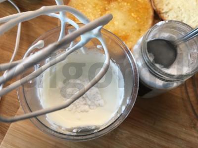 Biskvitinis tortas su apelsinų sluoksniu Žingsnis 11