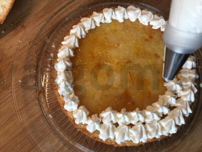 Biskvitinis tortas su apelsinų sluoksniu Žingsnis 12