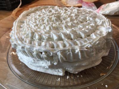 Biskvitinis tortas su apelsinų sluoksniu Žingsnis 13