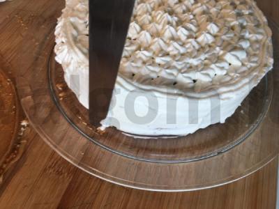 Biskvitinis tortas su apelsinų sluoksniu Žingsnis 14