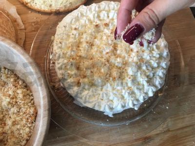 Biskvitinis tortas su apelsinų sluoksniu Žingsnis 16