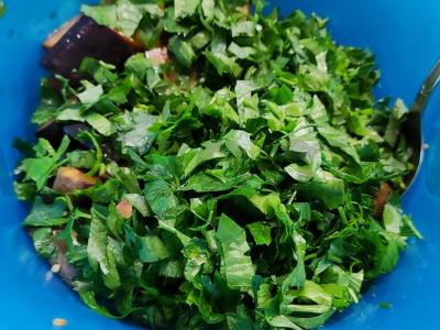 Marinuoti baklažanai su žolelėmis Žingsnis 5