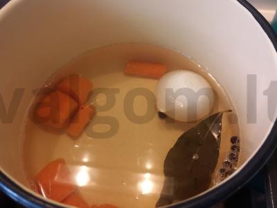 Kreminė jūros gėrybių sriuba Žingsnis 1