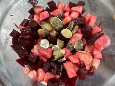 Salotas „Sveikata“ su moliūgų sėklomis Žingsnis 7