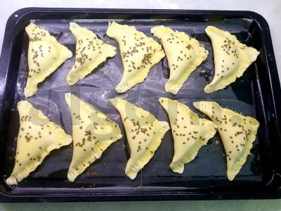 Krištoliniai trikampiai su vištienos kepenėlėmis Žingsnis 3