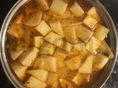 Troškinta bulvė su kiauliena ir pomidorų pasta Žingsnis 8