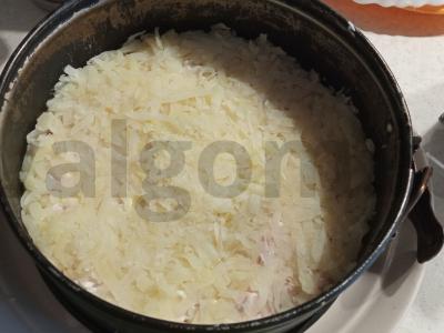 Vištiena po daržovių ir sūrio apsiaustu Žingsnis 2