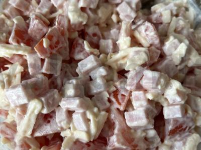 Salotas „Žvaigždė“ su kalakutienos kumpiu Žingsnis 8