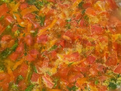 Lengvas daržovių sriuba su pomidorais ir ryžiais Žingsnis 5