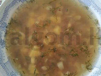 Grikių sriuba su jautienos kubeliais pagrindine nuotrauka