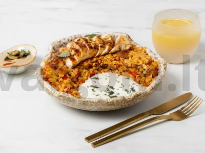 Lęšiai su kalakutienos filė ir voveraitėmis pagrindine nuotrauka