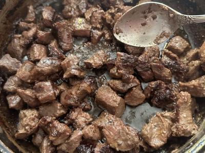 Plovas su žąsies mėsa „Namų fantazija“ Žingsnis 1