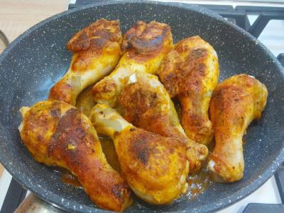 Vištienos kojos keptos aluje Žingsnis 3