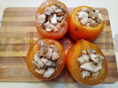 Sultinga persimonė su grybais ir vištiena lėtoje viryklėje Žingsnis 2