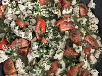 Makaronai su špinatais ir vištiena per 20 minučių Žingsnis 9