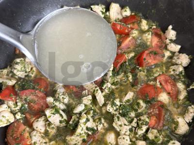 Makaronai su špinatais ir vištiena per 20 minučių Žingsnis 10