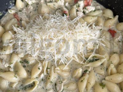 Makaronai su špinatais ir vištiena per 20 minučių Žingsnis 13