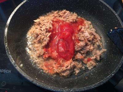 Pomidorų pasta su tunu Žingsnis 4